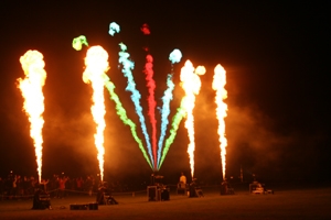 Flames for Fireworks Displays