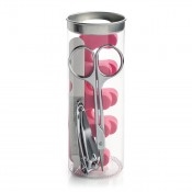 5pc Manicure Set including Toe Nail Separators in a PVC Tube