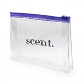 Clear PVC, Purple Zippered Toiletry Bag 