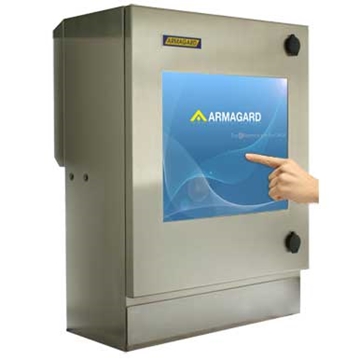 Compact Waterproof Touch Screen Enclosure For Factories