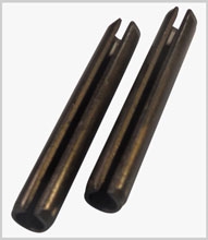 Slotted steel tension pins