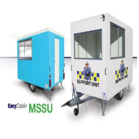 Mobile Site Security Unit With Separate Wash Room Facilities