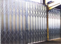 Galvanised Folding Shutter Doors In Oldham