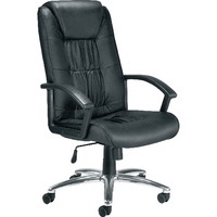 Leather Faced Executive Black Chair