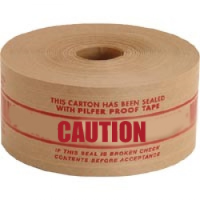6 x Important Caution Reinforced Gummed Paper Security Tape