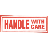 500 Handle With Care Labels On A Roll 148 mm x 50 mm