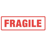 500 Fragile Printed Labels On A Roll 148 mm x 50 mm