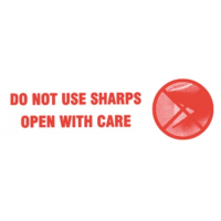 500 Do Not Use Sharps Printed Labels On A Roll 148 mm x 50 mm