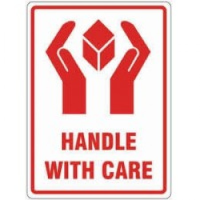 500 Handle With Care Printed Warning Labels 108 mm x 79 mm
