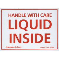 500 Liquid Inside Printed Warning Labels 108 mm x 79 mm