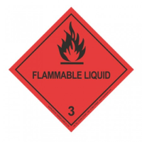 Flammable Liquid Hazard Sticker 100 mm x 100 mm