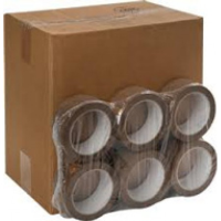 36 x  Clear And Brown Low Noise Acrylic Polypropylene 48mm x 66m Packaging Tape