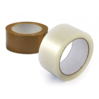12 x Clear And Brown Hot Melt Polypropylene 48mm x 66m Packaging Tape