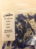 1.5mm-2.5mm M6 Ikuma Insulated Blue Ring Terminals-101024