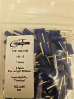 1.5mm-2.5mm Ikuma Insulated Blue Pin Terminals-101110