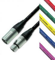 10 Metre Professional Coloured XLR Microphone / Audio Lead - Van Damme Cable - Neutrik Connectors - Choice of Cable Colour