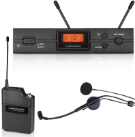 Audio Technica ATW-2110A/HC2 UHF True Diversity Wireless System Condenser Headset Microphone (CH70)