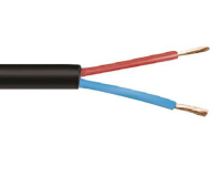 Heavier Duty Flexible Speaker Cable - cut by the metre - 2 x 2.5mm Black x 1 Metre Long