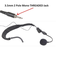 Light Duty Headset Microphone for Chord Citronic qtx and Kam Wireless Microphones (with SCREW in 3.5mm 2 pole jack) ANM35