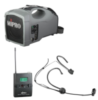MiPRO MA-101 G Mains/Battery Portable PA With UHF Wireless Headset Microphone MA101B - Headset