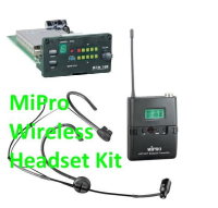 MiPRO Wireless Receiver and Headset Microphone - suitable for MA705 / MA707/ MA708 / MA808 PA Systems