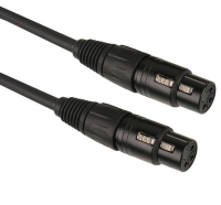 XLR Female to Female Socket to Socket Adaptor / Gender Changer Short Lead Cable 300mm Turnaround