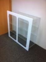 Lockable Wall Mounted Display Cabinet With Shelving