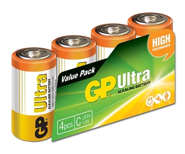 GP Batteries Ultra Alkaline C Box of 4