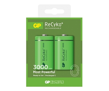 GP Batteries ReCyko+ Rechargeable C Batteries 