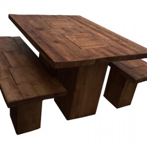 Plinth Table & Bench Set