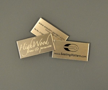 Etched Stainless Steel Labels 50mm x 25mm