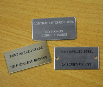 Brass and Steel Sample Label Pack