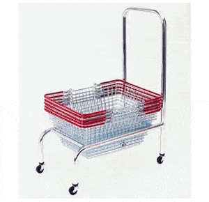 Stacker for 19L Wire Baskets - Mobile, With Handle