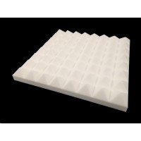 Mel-Acoustic Slab 75mm White Melamine Acoustic Foam Panel 600x1200