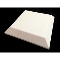 Mel-Acoustic Tegular 100mm White Melamine Acoustic Foam Panel 600x600