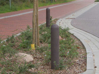 Recycled Mixed Plastic BOLLARD DOMED TOP 150mm dia