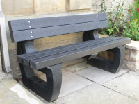 Colne 3 seater garden bench moulded ends