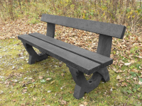 Clyde 4 seater bench - 100% recycled plastic