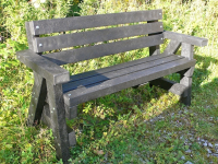 Ribble Garden bench with arms and back