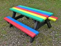 Junior Multicoloured Recycled Plastic Picnic Table 
