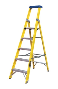 Fibreglass Ladders with Platform