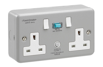PowerBreaker RCD Twin Socket Active - Switched 30mA