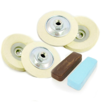 Angle Grinder metal polishing Kit 66 -  Felt Dishes for Polishing Metal to a Mirror Finish - Blue And Brown   Non Ferrous Metals