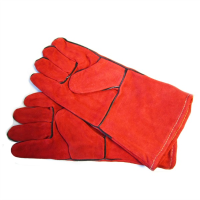 Leather Rigger Gloves - S6 Heavy Duty Red Rigger Gloves
