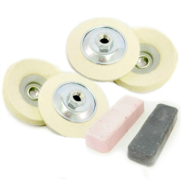 Angle Grinder metal polishing Kit 66 -  Felt Dishes for Polishing Metal to a Mirror Finish - Pink And Black   Ferrous Metal