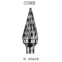 Cone Carbide Burrs - Pointed (M-Shape)