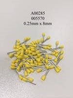 0.25mm x 8mm Insulated Yellow Ferrules A00285 / 005570