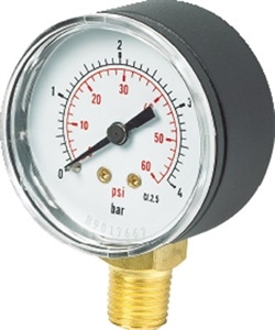 Vale? 40mm Bottom Connection Pressure Gauge BSPT