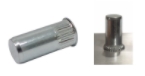 Reduced Csk Head, Knurled Body Rivet Nut, Metric Hole, Closed End, Steel Zinc