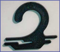 Small Plastic Sock Rider Hooks (Black) Manufacturer